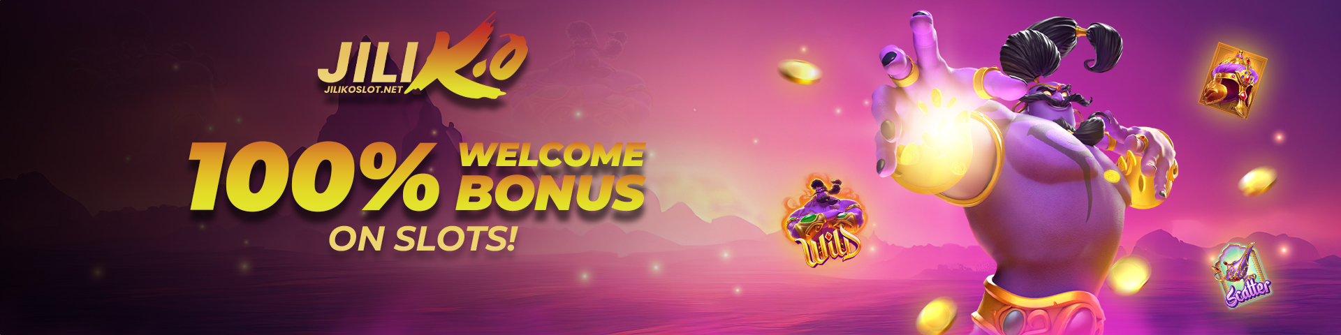 Jiliko 100% Welcome Bonus on Slots